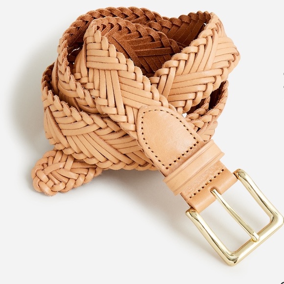 J. Crew Plaited Italian leather belt in Raspberry Pink - Picture 3 of 5